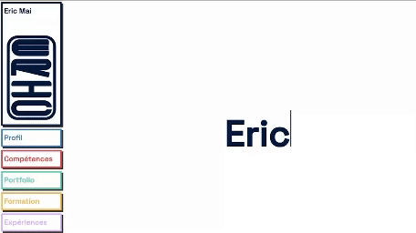 gif défilement site web Eric Mai